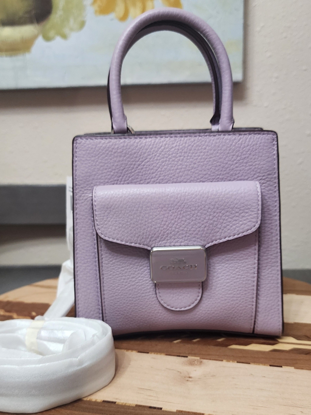 Coach Mini Pepper In Soft Lilac Crossbody Bag C6776